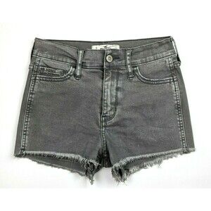 Hollister Jean Shorts  Women's Size 0 / w24  Gray Denim Cut-Off High Rise Shorts